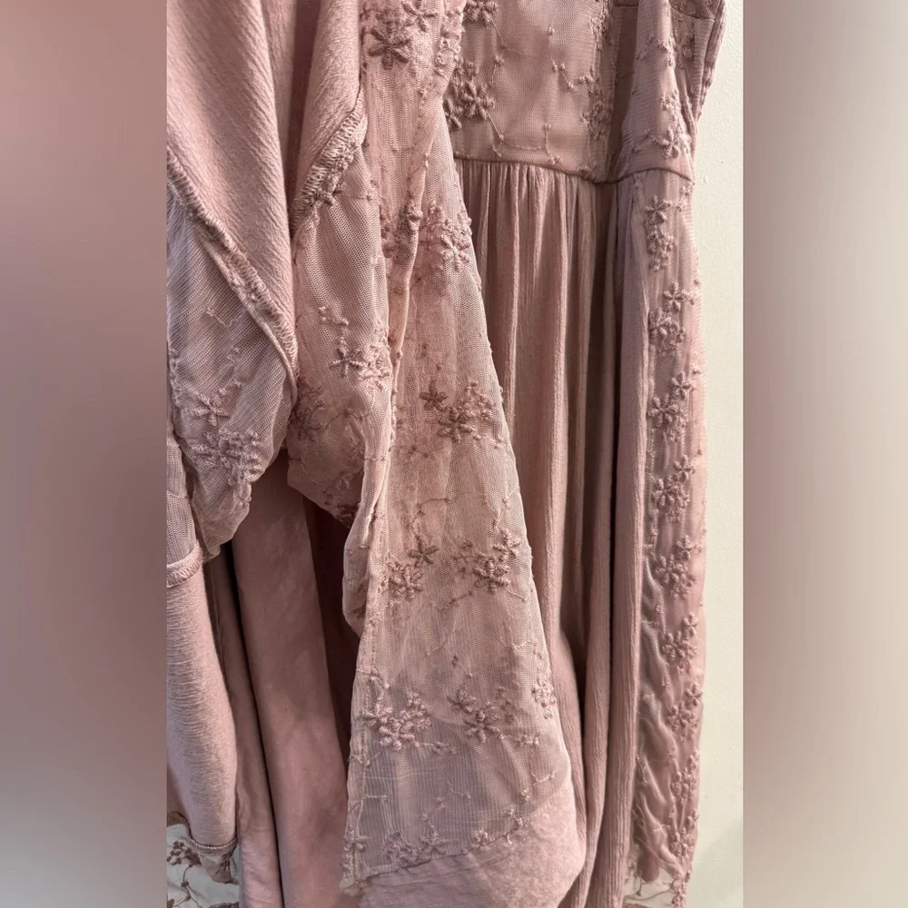 Abercrombie & Fitch Boho Embroidered Lace Mini Dress M - Picture 6 of 14